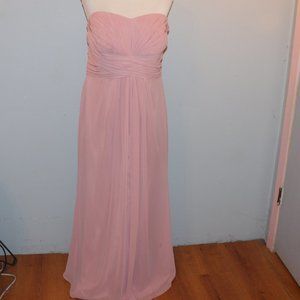 David's Bridal Size 16 Strapless Blush Color Prom Occassion Party Dress